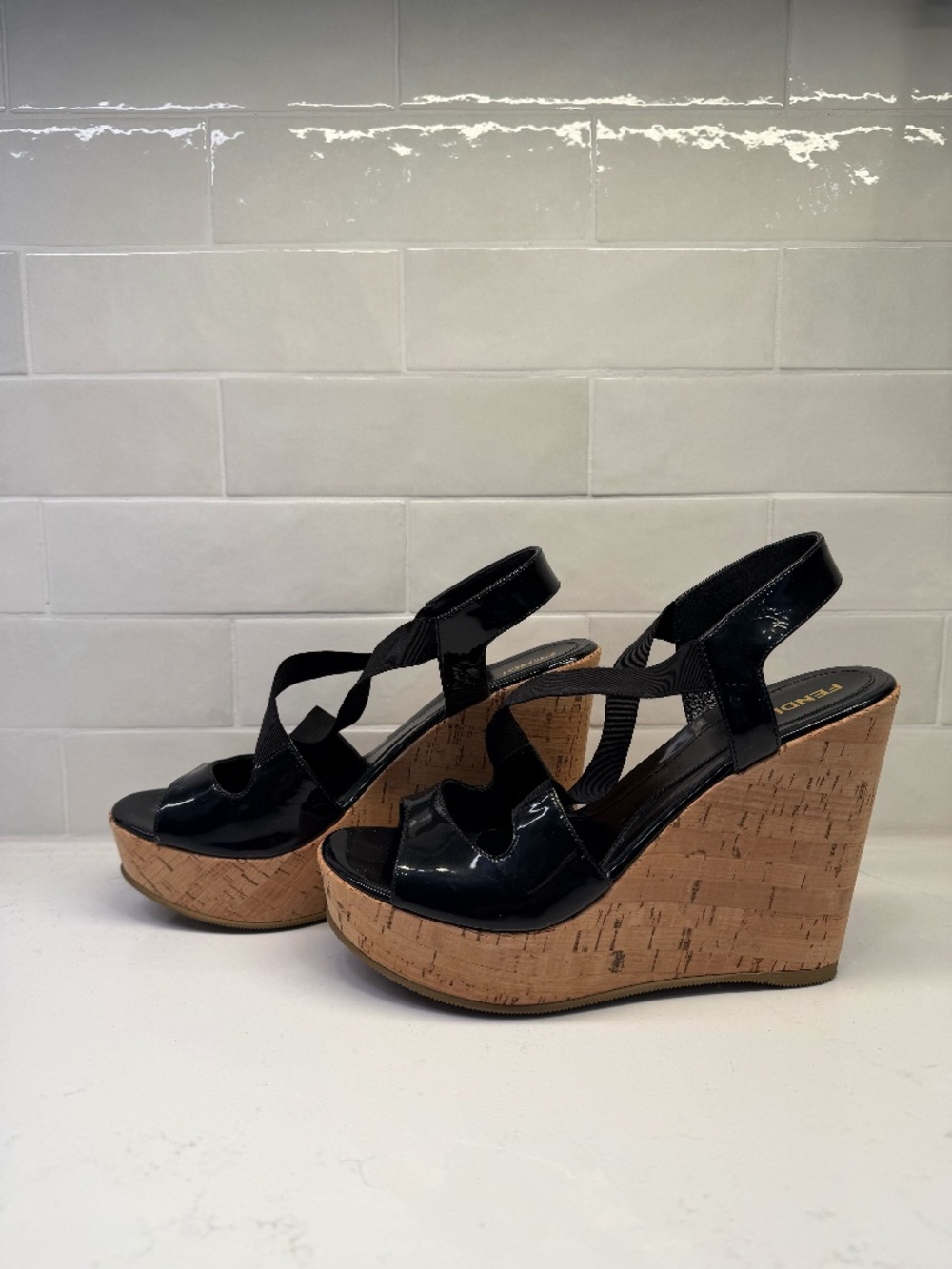 Fendi Black Wedges in Size 39 (8.5-9)